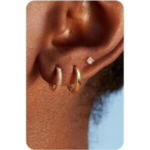 Sterling Silver Earrings for Women - Hypoallergenic Cartilage Earrings for